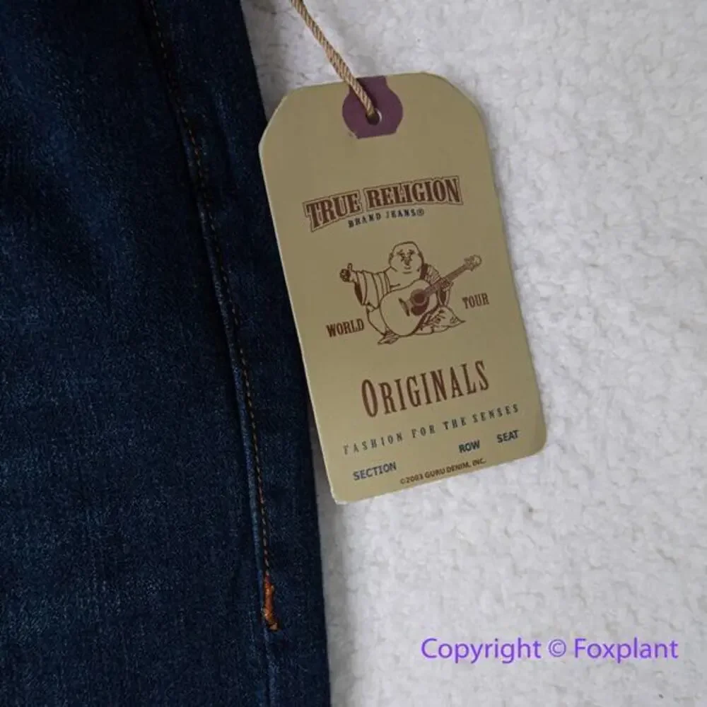 New! True Religion mens Ricky straight‎ jeans, size 36